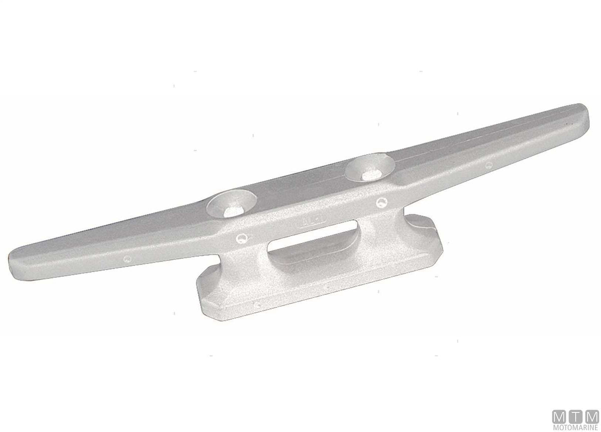 Flat cleat 80 mm, white plastic - original photo Motomarine Srl
