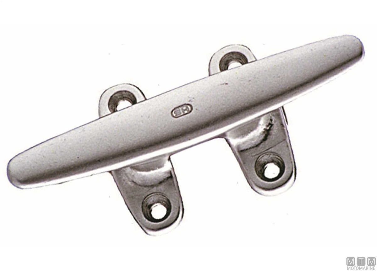 Classic Yacht cleat 125 mm in aluminium - original photo Motomarine Srl