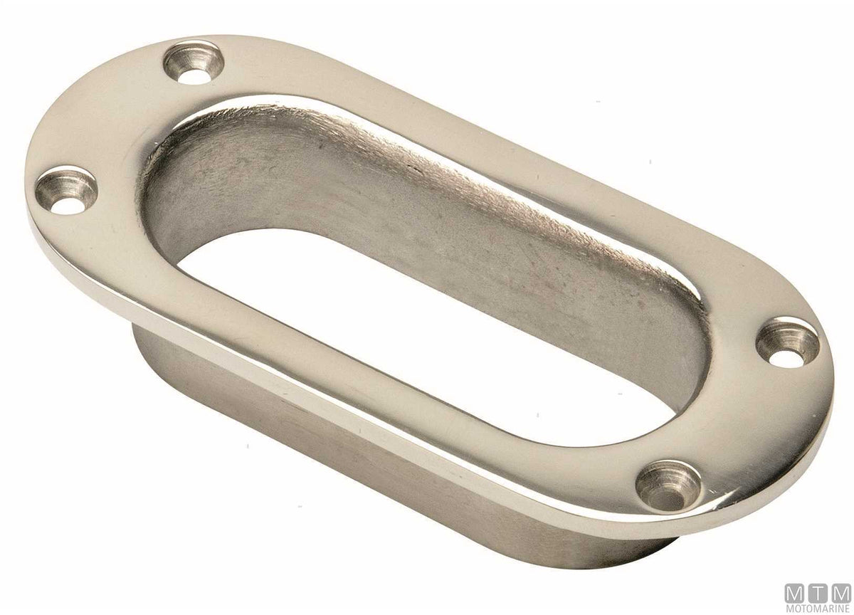 Hawsepipe fairlead 138x62 mm in stainless steel 316 - original photo Motomarine Srl