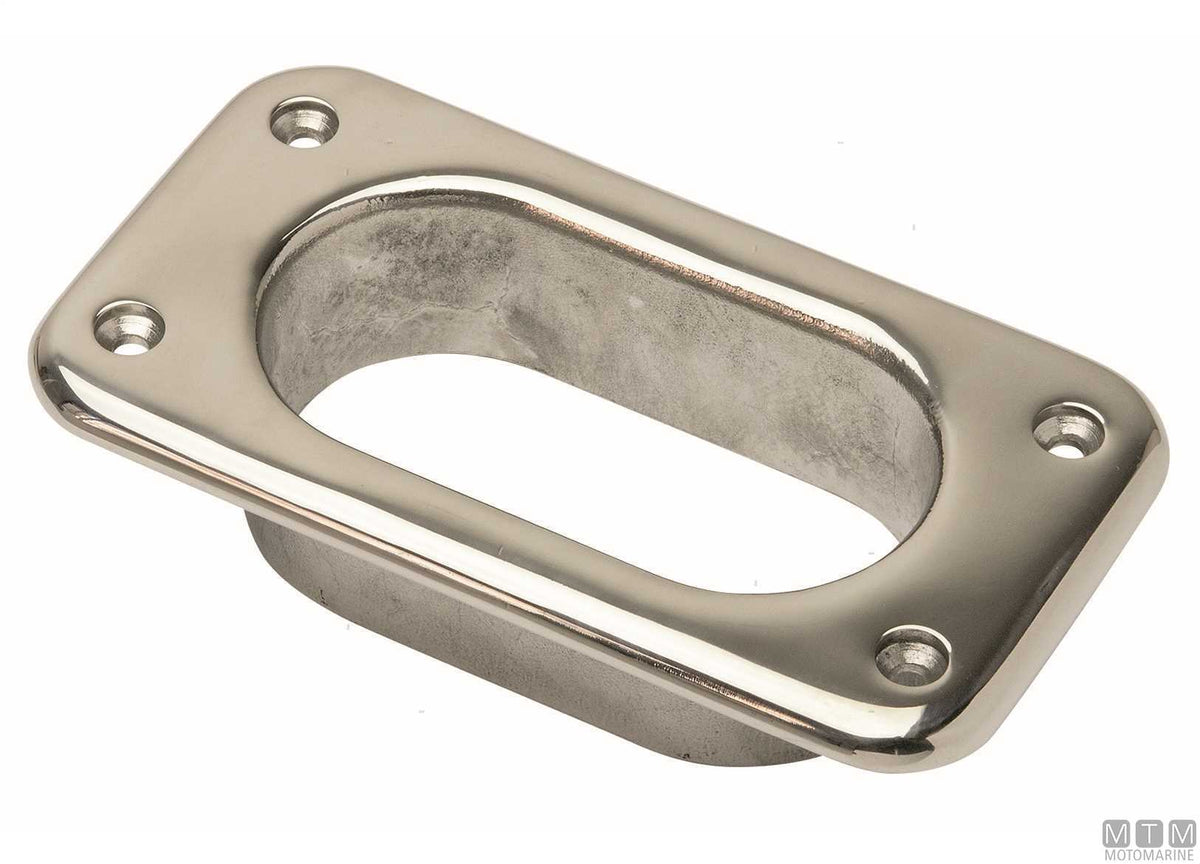 Hawsepipe fairlead 138x62 mm in stainless steel 316 - original photo Motomarine Srl