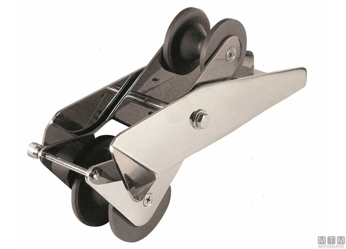 Anchor stop, stainless steel 316, for Uni tilting bow roller - original photo Motomarine Srl