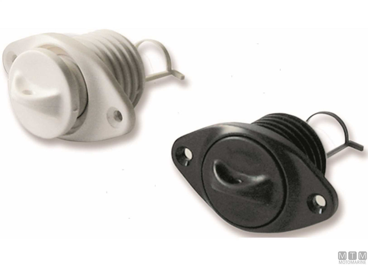 Oval drain plug white in plastic - original photo Motomarine Srl