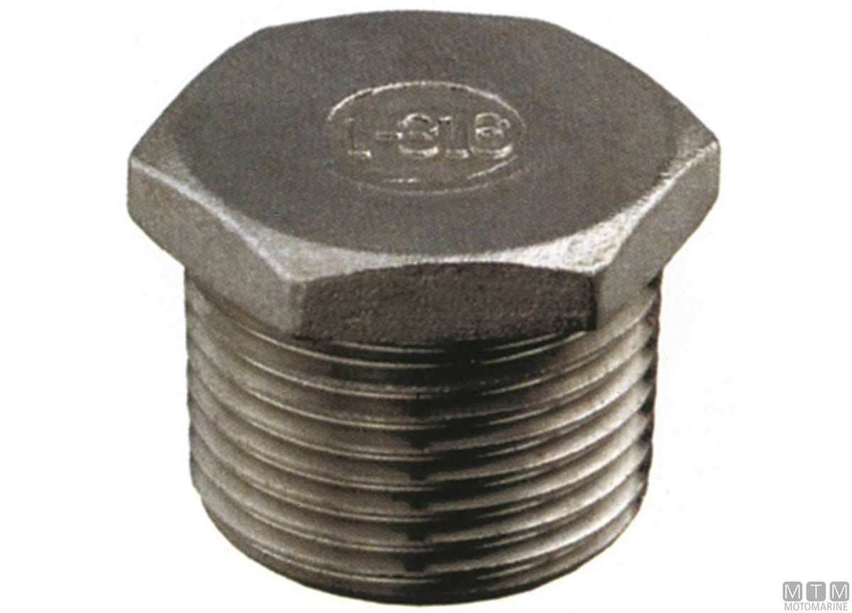 Screw plug 3/8" stainless steel 316 - original photo Motomarine Srl
