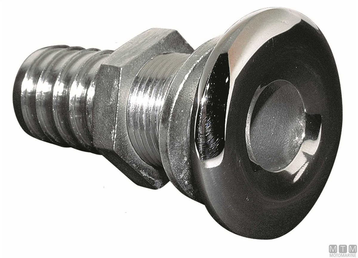 Sea discharge Ø12 mm stainless steel 316 - original photo Motomarine Srl
