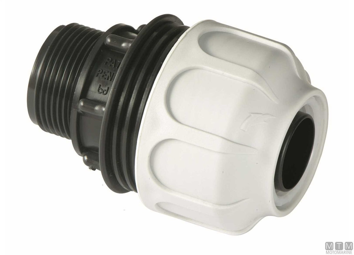 BD Fast male fitting 1"1/4x30 reinforced polypropylene - original photo Motomarine Srl