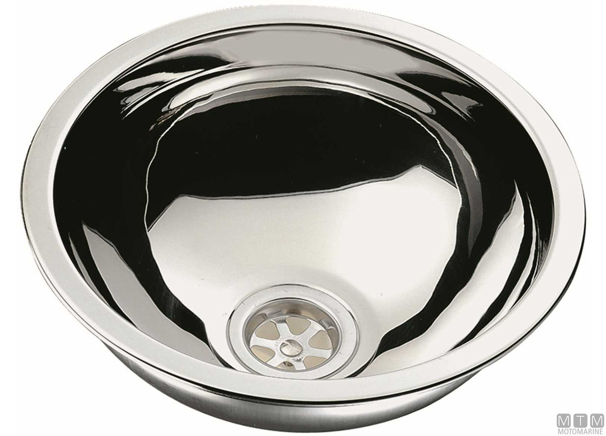 Spherical sink Ø330 mm H150 mm stainless steel 18/8 - original photo Motomarine Srl