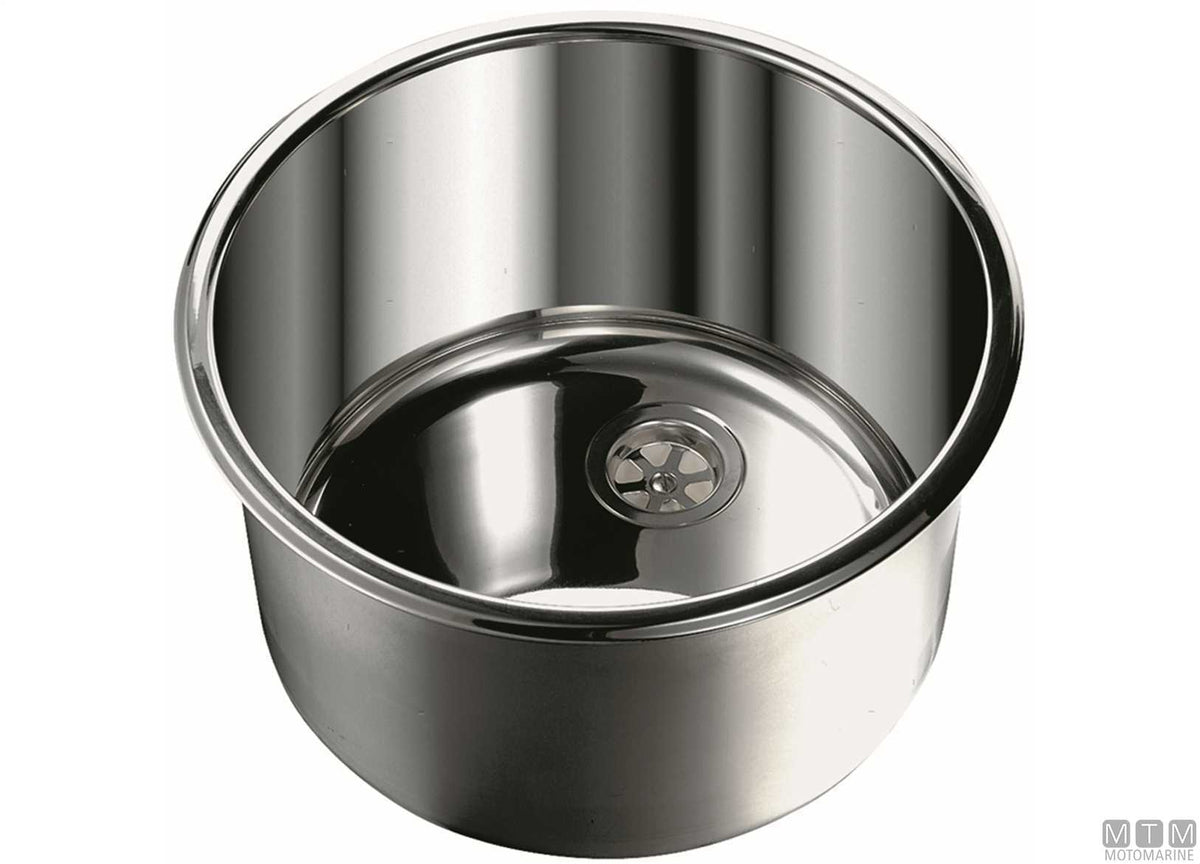 Cylindrical sink 420x45 mm stainless steel 18/8 - original photo Motomarine Srl