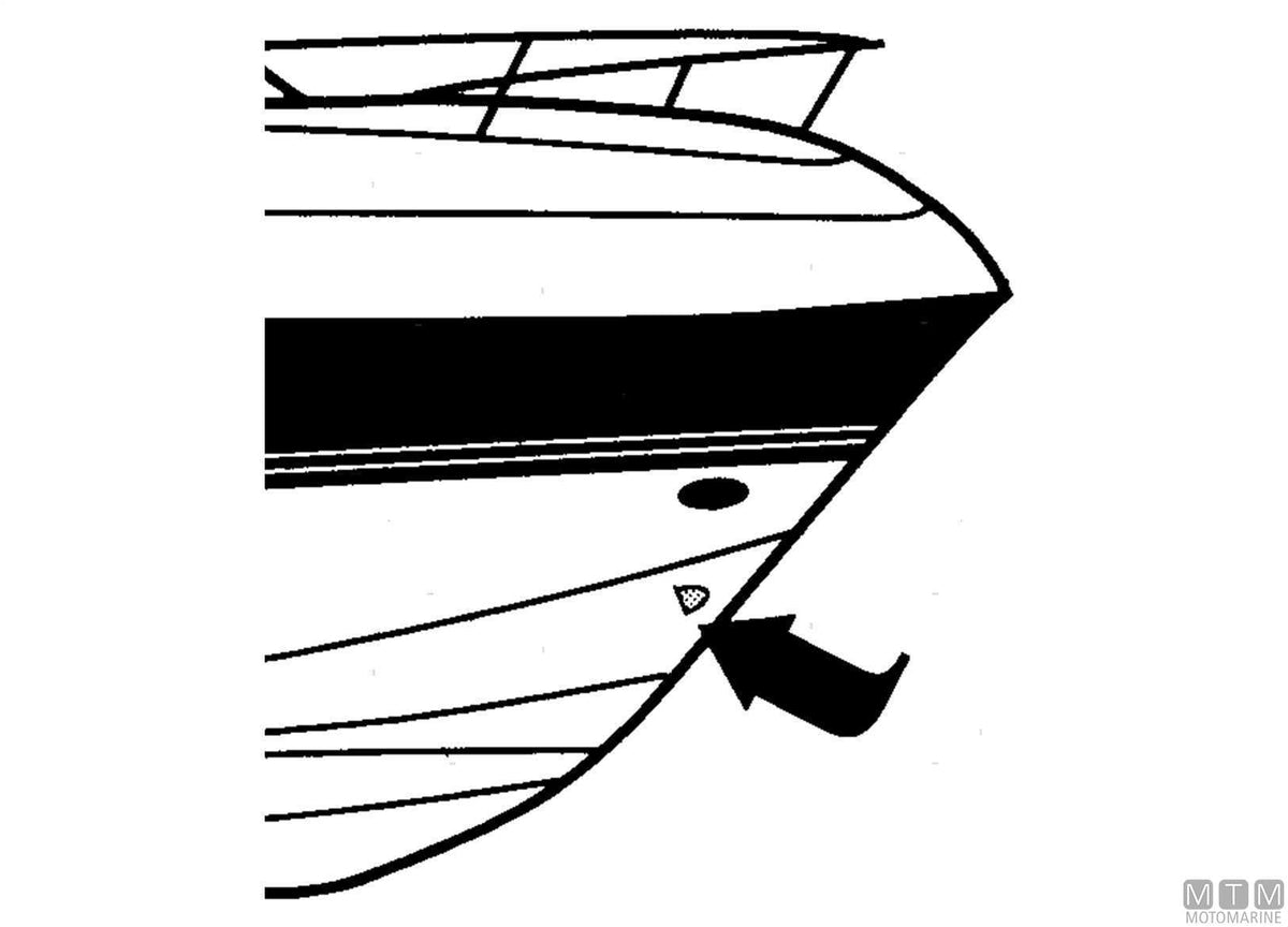 Finger-pull vent cover 12 mm, plastic - original photo Motomarine Srl