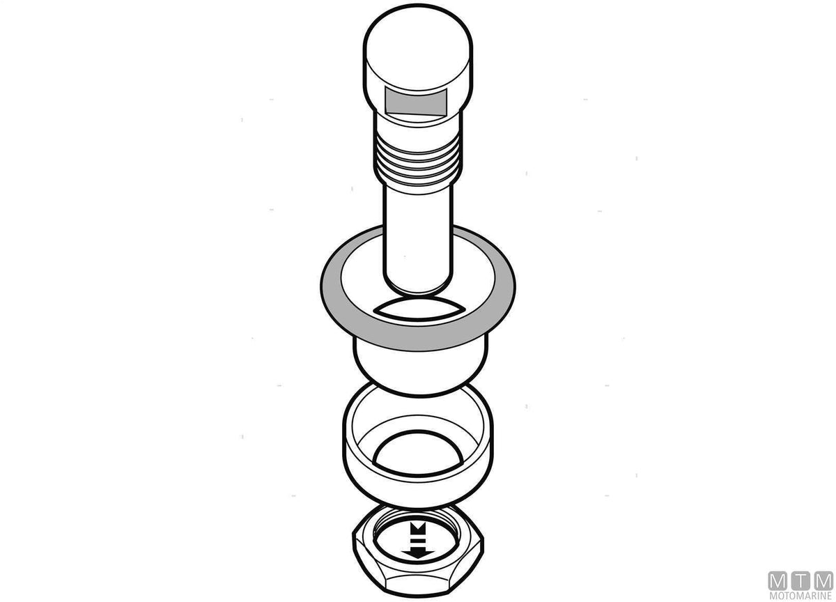 90° curved threaded vent Ø20 mm RH RINA in chrome-plated brass - original photo Motomarine Srl