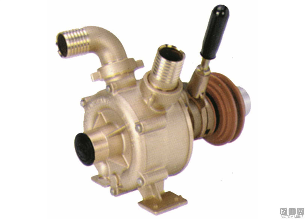 Nautic F water pump with pulley and clutch, Ø30 mm ports - original photo Motomarine Srl