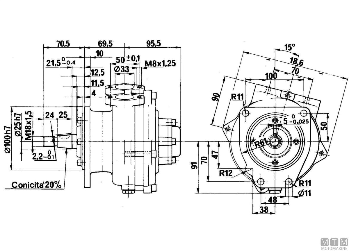 Ancor CZE200 cooling pump - original photo Motomarine Srl