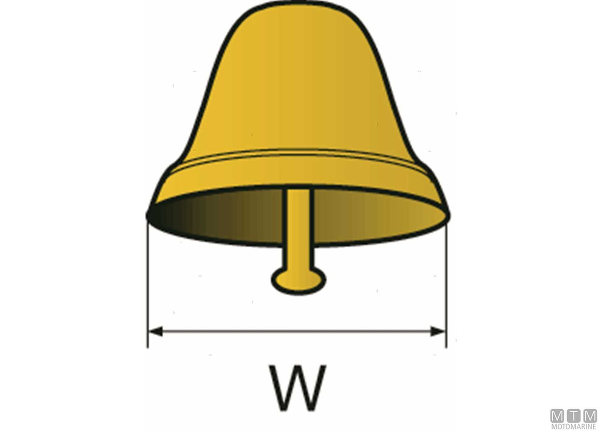 Old Navy Bell Ø160 mm in Polished Brass - original photo Motomarine Srl