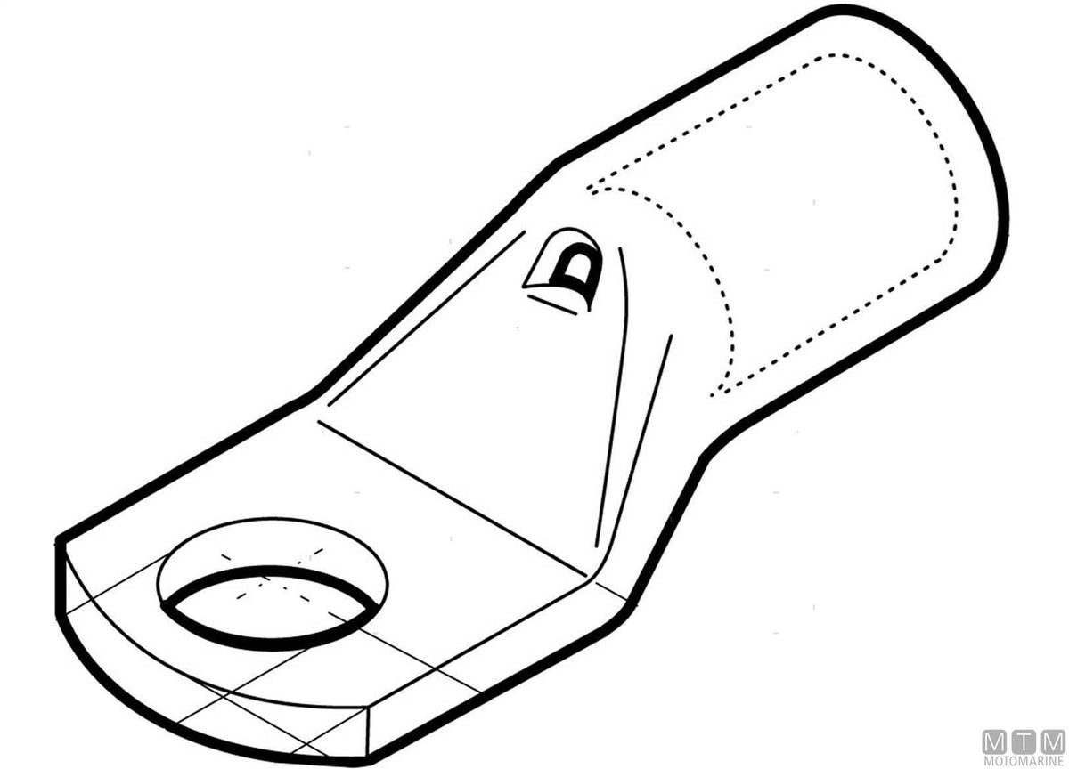 Battery cable lug M14-70 mm² - original photo Motomarine Srl