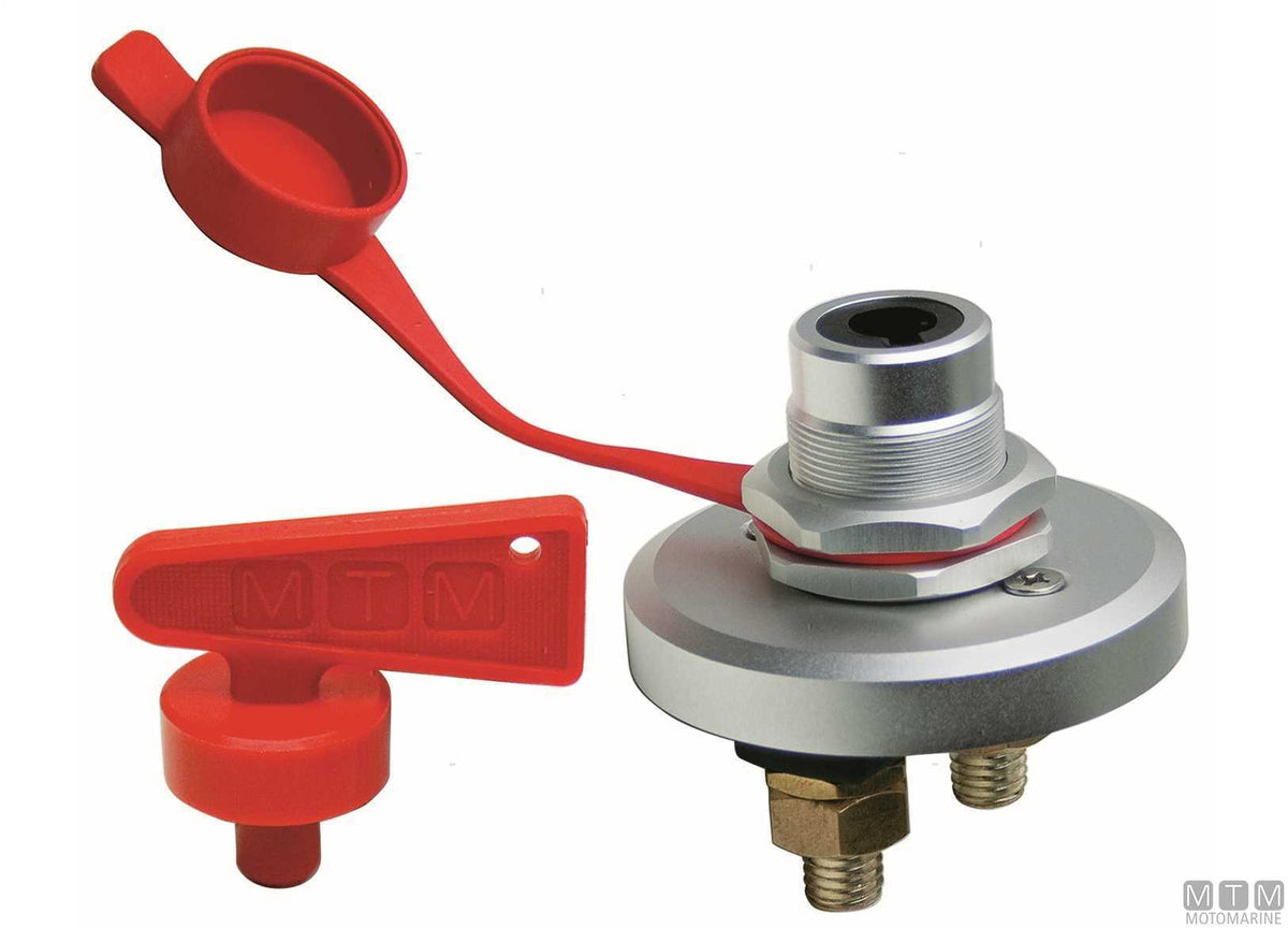 Battery disconnect switch MTM anodized aluminum 200 A - original photo Motomarine Srl
