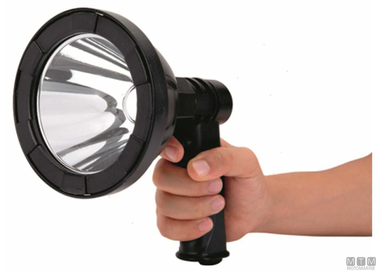 LED handle torch with rechargeable battery, 10 W - original photo Motomarine Srl
