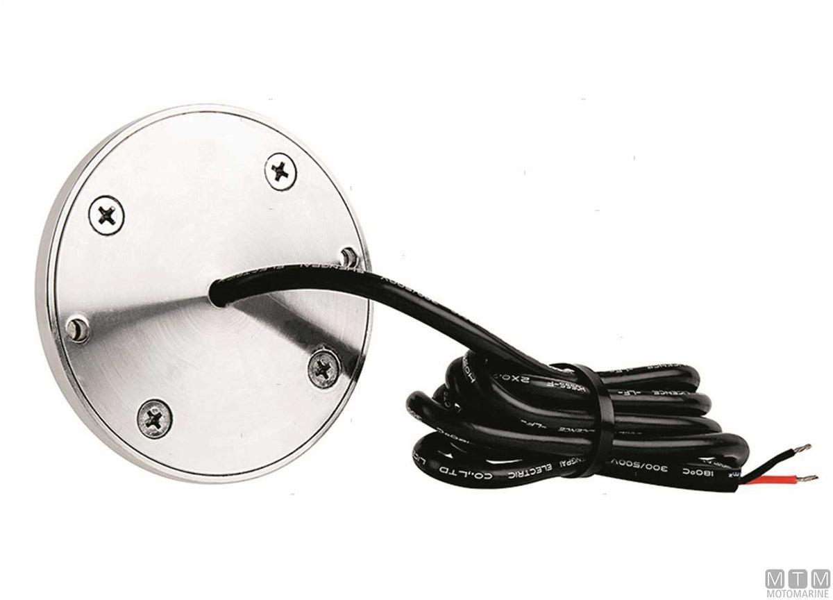 Underwater LED light blue stainless steel Ø94 mm - original photo Motomarine Srl