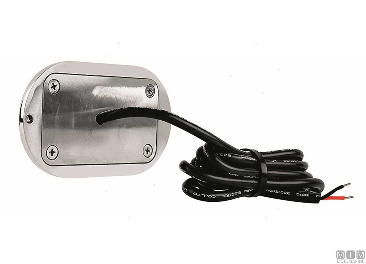 Underwater LED light blue stainless steel 128x80 mm - original photo Motomarine Srl