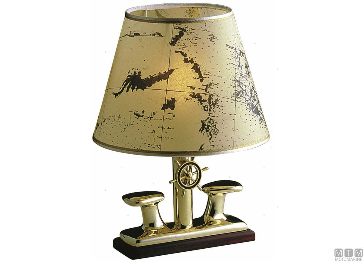 Brass table lamp with cleat 480x330 mm - original photo Motomarine Srl