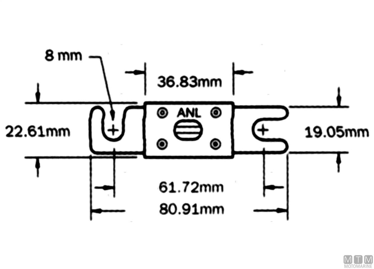 ANL blade fuse 50 A - original photo Motomarine Srl