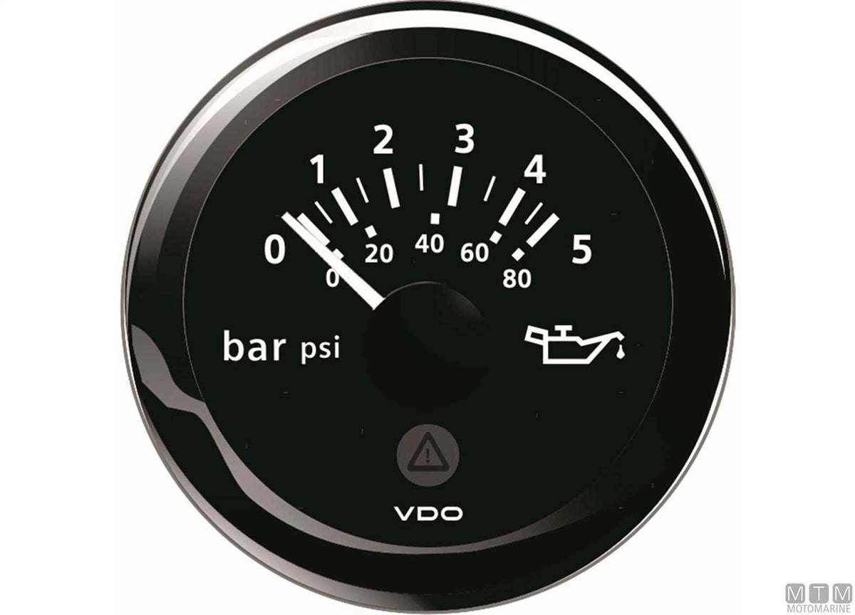 VDO tachometer/hour meter 3000 Ø85 mm black - original photo Motomarine Srl