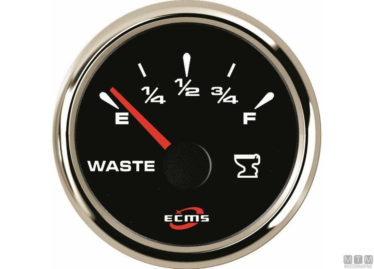 Pressure gauge 10 bar Black/Chrome - original photo Motomarine Srl