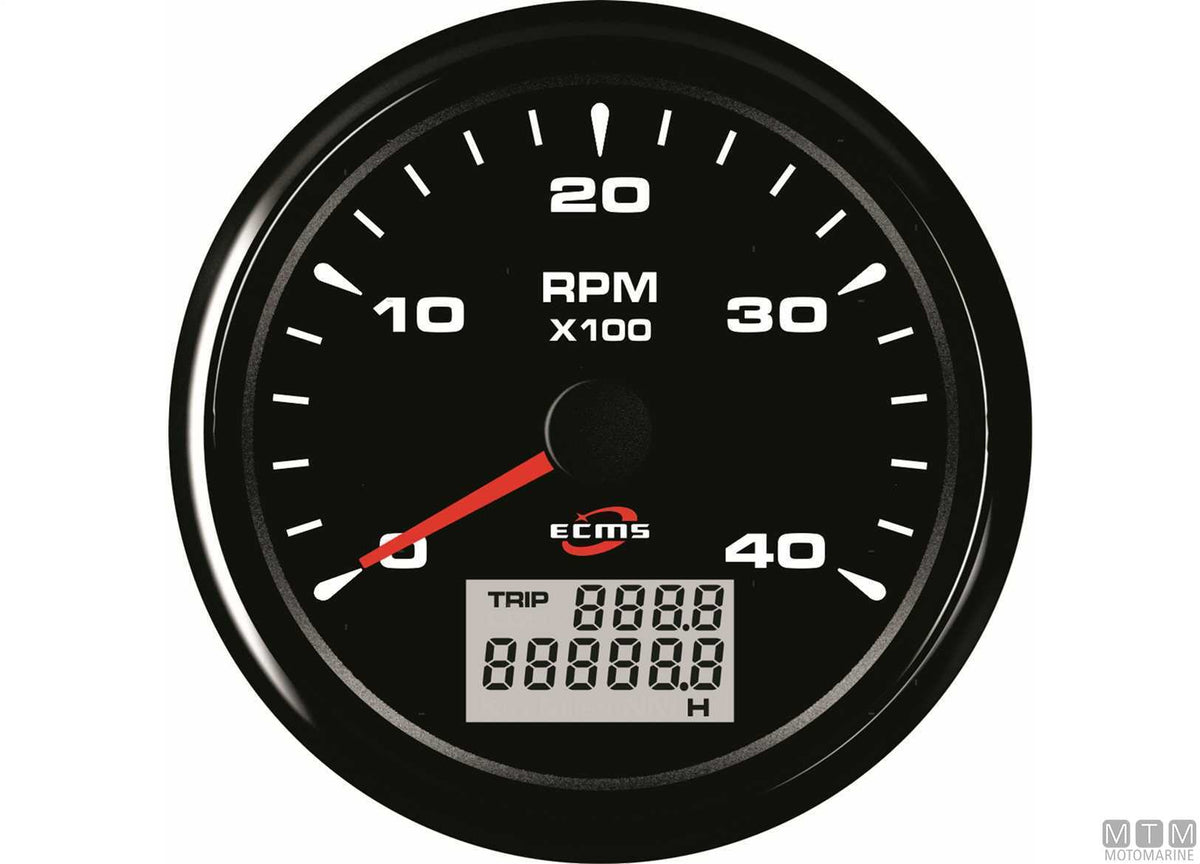 Tachometer/hour meter 6000 All Black - original photo Motomarine Srl
