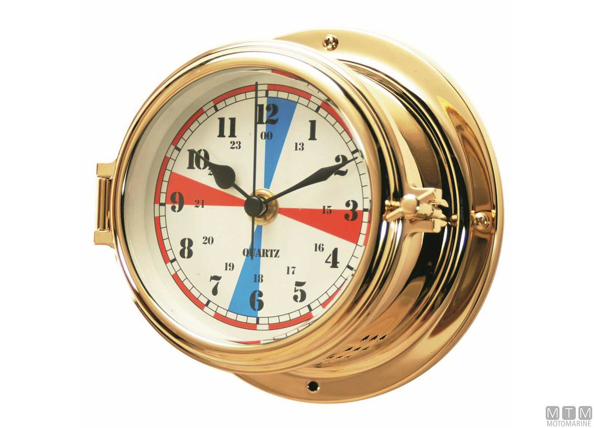 Thermo-hygrometer class Ø150 mm polished brass case - original photo Motomarine Srl