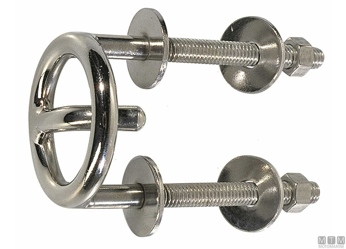 Ski tow ring Ø60 mm in AISI 316 stainless steel - original photo Motomarine Srl