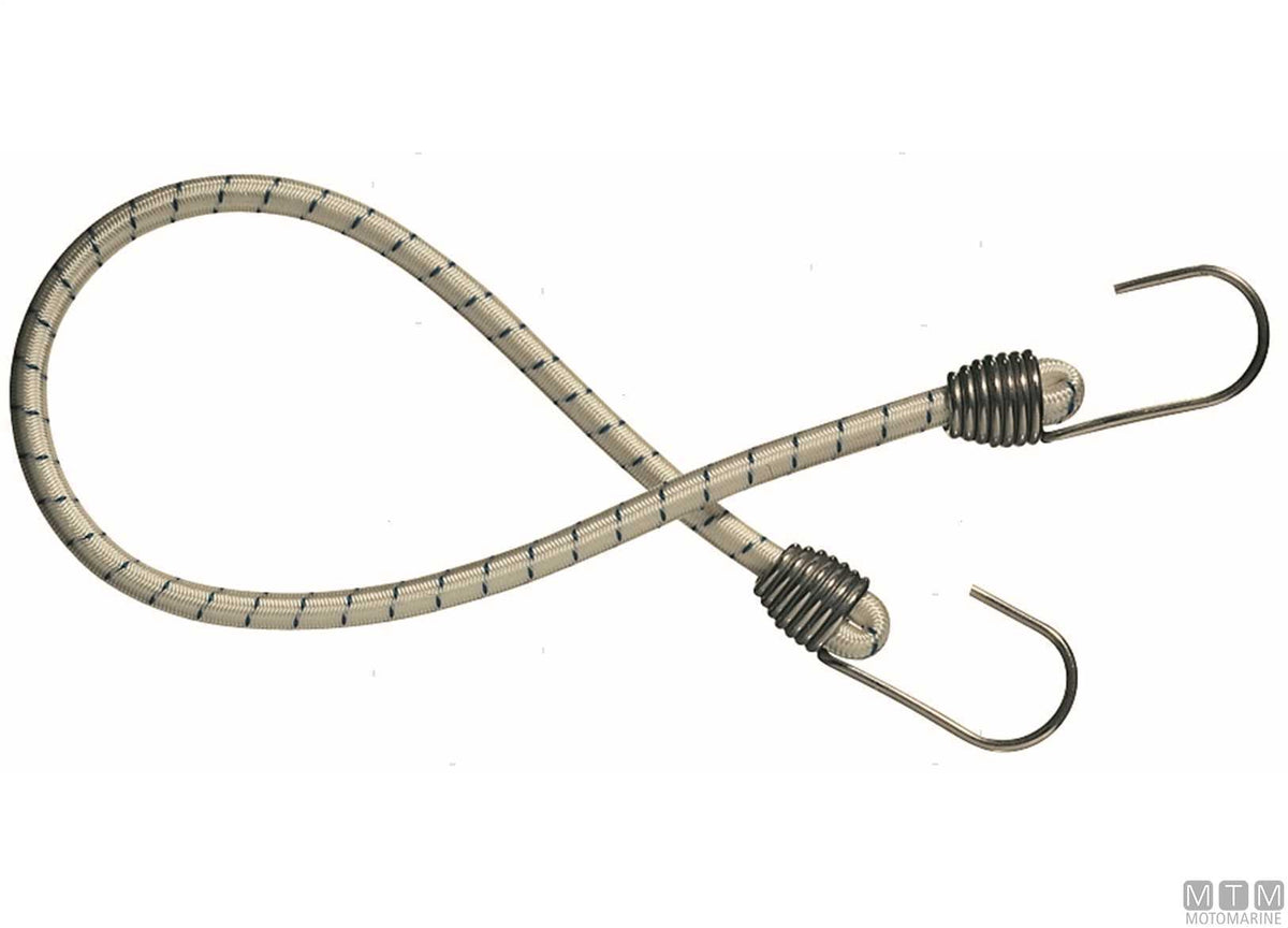 Elastic cord with 2 stainless steel hooks Ø8 mm 50 cm - original photo Motomarine Srl