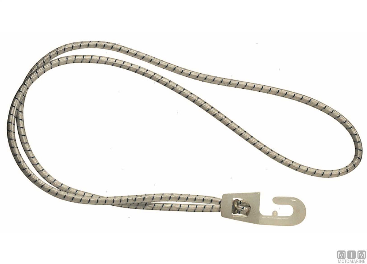 Loop elastic cord with open hook in nylon Ø4 mm 35 cm - original photo Motomarine Srl