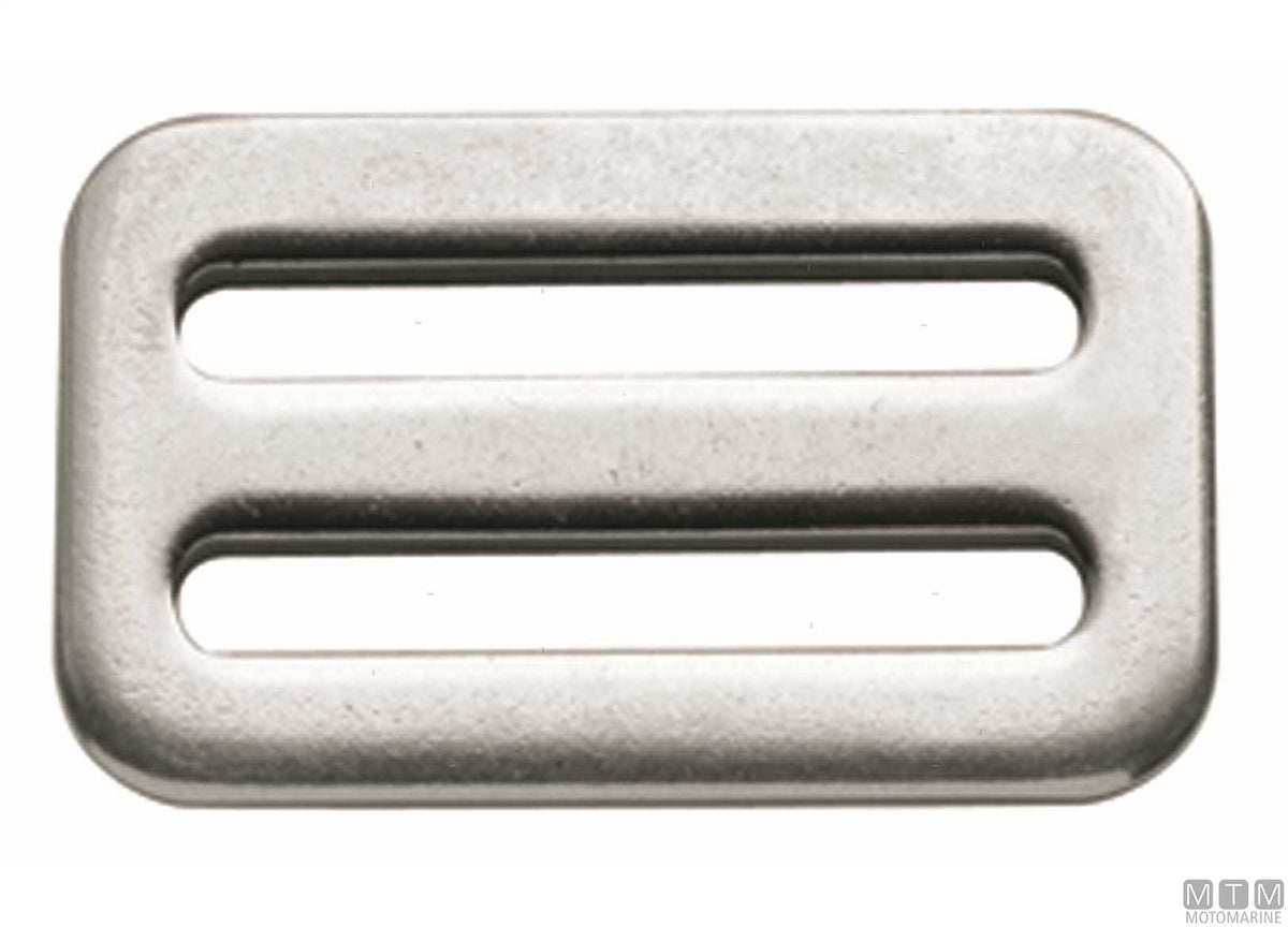 Double entry strap buckle 35x25 stainless steel - original photo Motomarine Srl