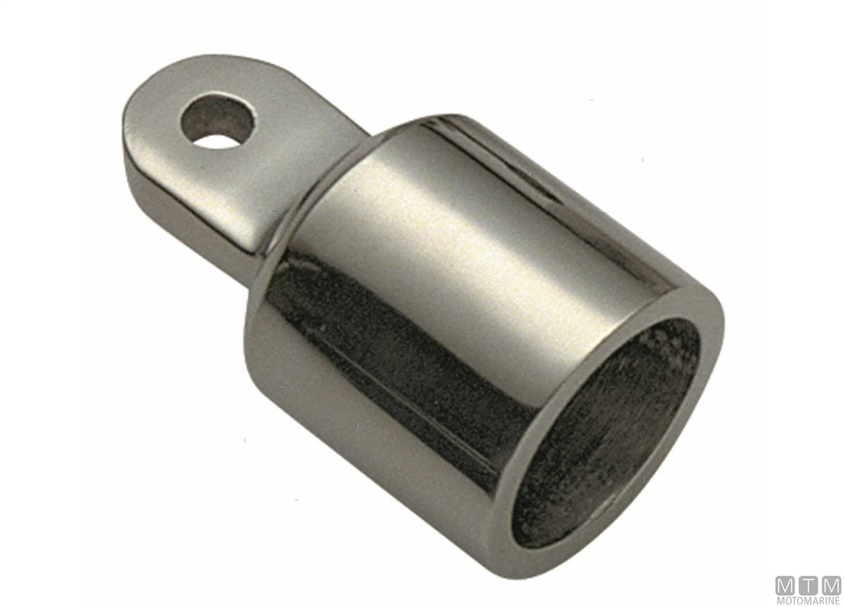 Stainless steel end fitting for bimini tops, Ø30 mm - original photo Motomarine Srl