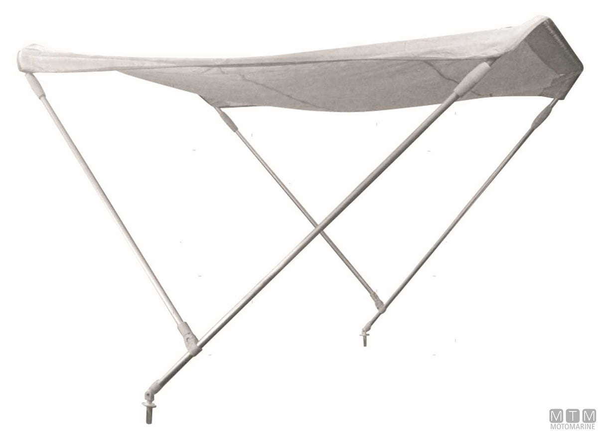 MTM white bimini top, 2 bows, W150 cm H110 cm - original photo Motomarine Srl
