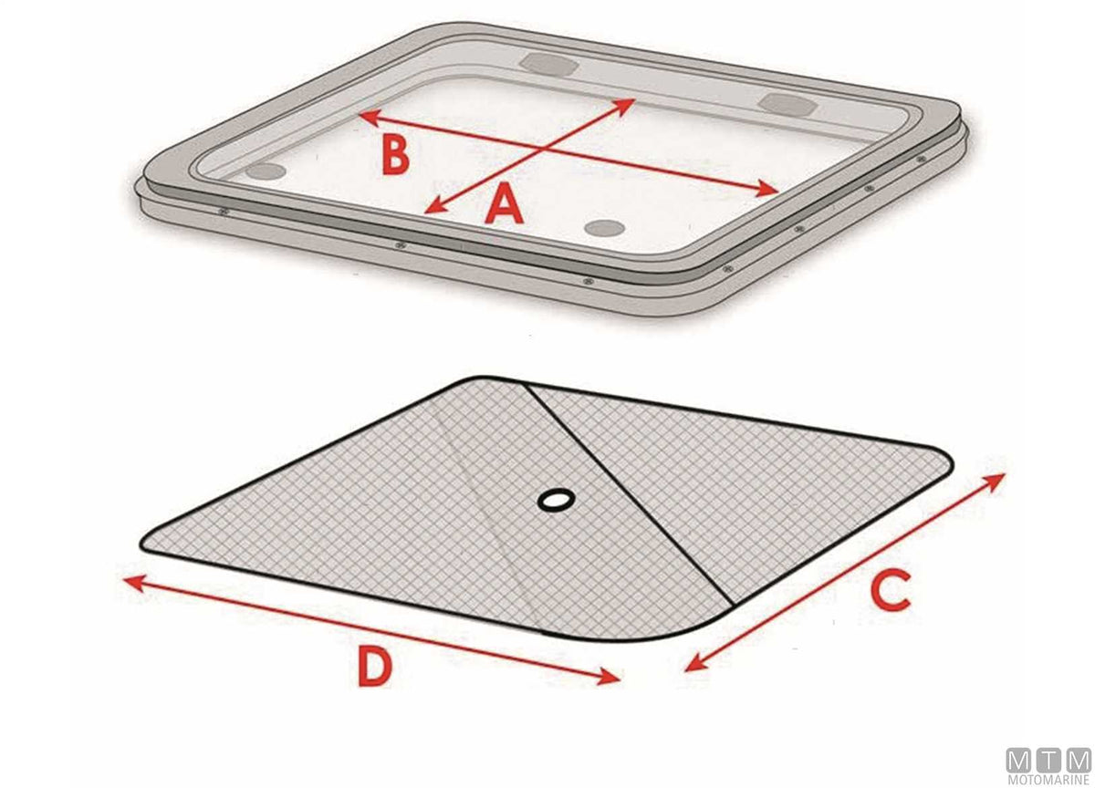 Water Line hatch blackout screen S - original photo Motomarine Srl