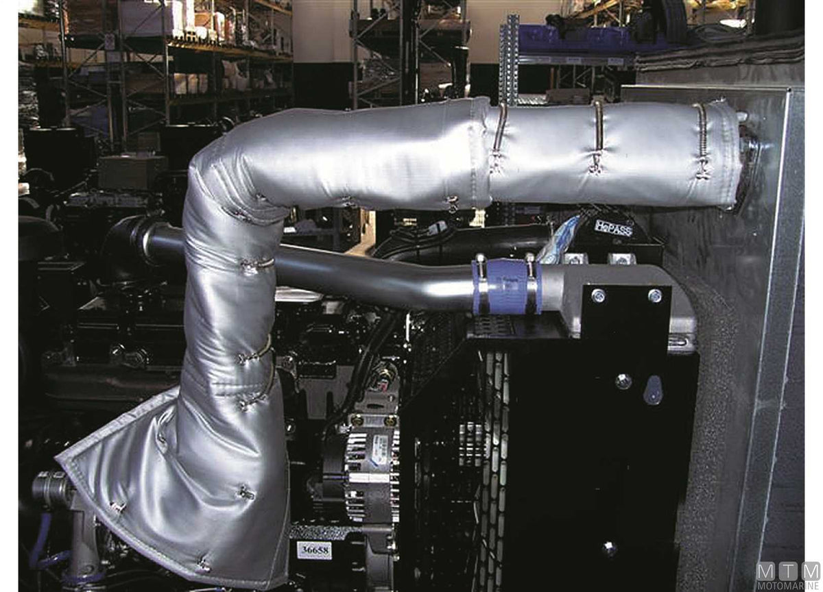 Thermal insulation cover for exhaust pipe Ø150 mm - original photo Motomarine Srl