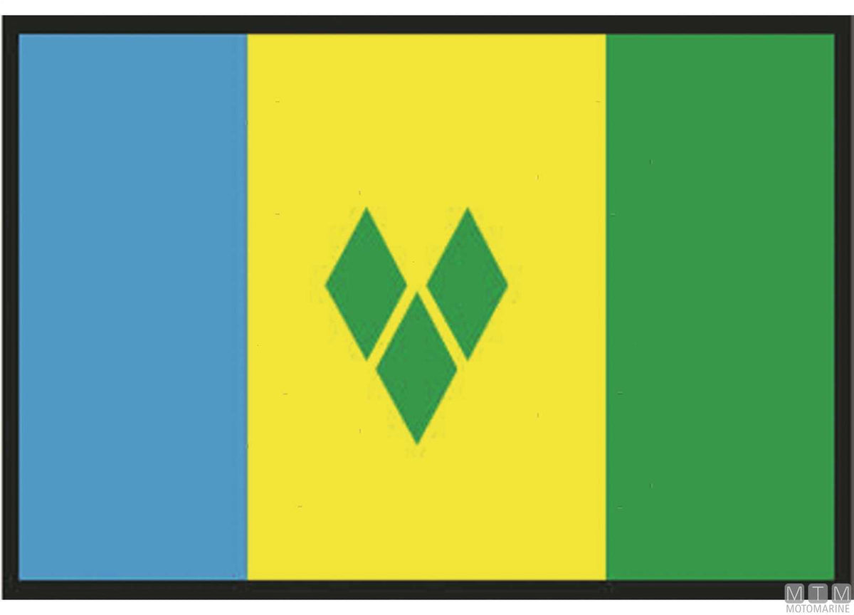 St. Vincent flag 20x30 cm - original photo Motomarine Srl