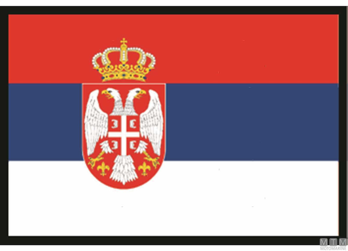 Serbia flag 40x60 cm - original photo Motomarine Srl