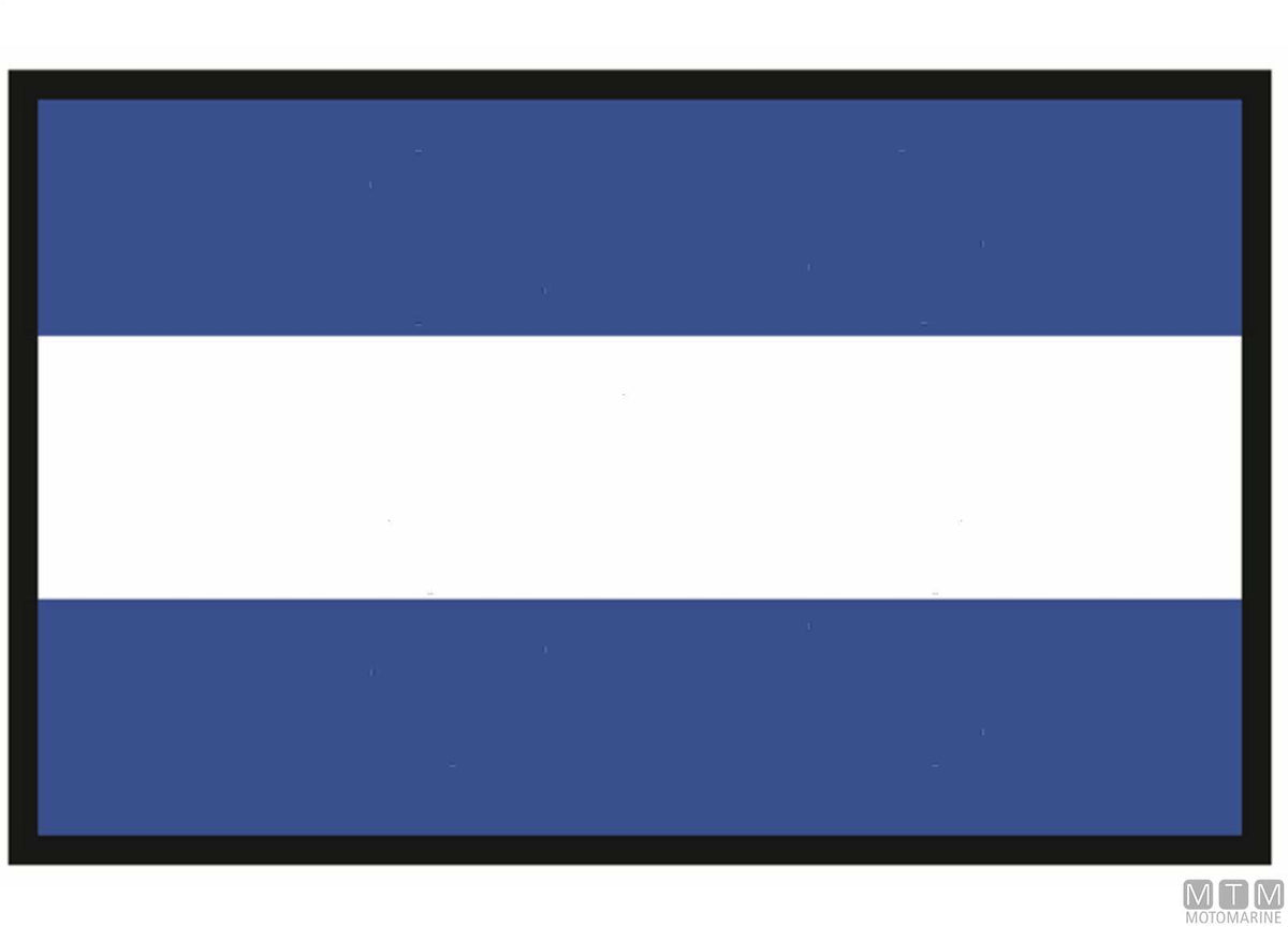 Signal flag J Juliet, 40 x 60 cm - original photo Motomarine Srl