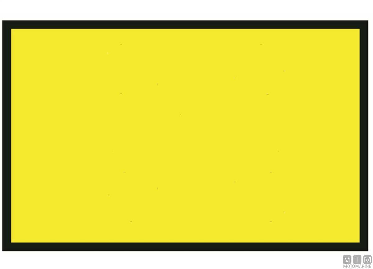 Signal flag Q Quebec, 20 x 30 cm - original photo Motomarine Srl