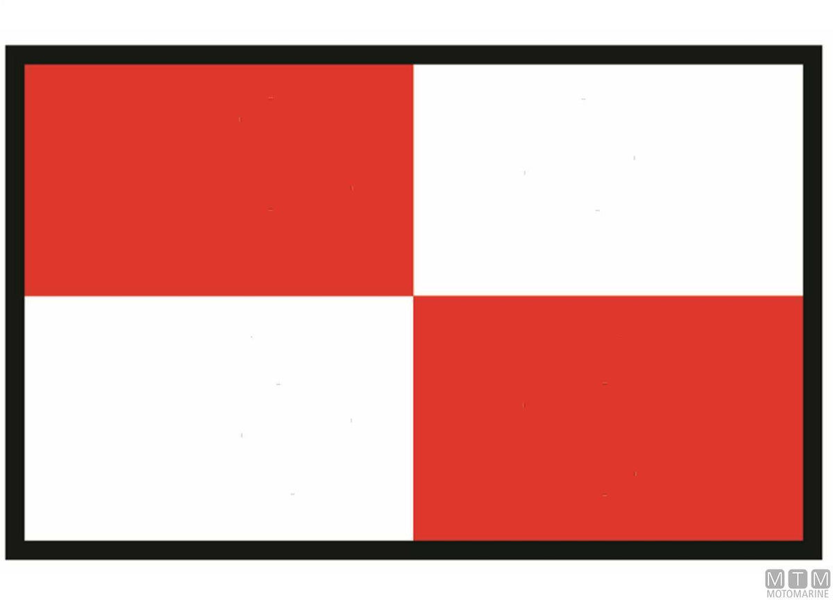 Signal flag U Uniform 40x60 cm - original photo Motomarine Srl
