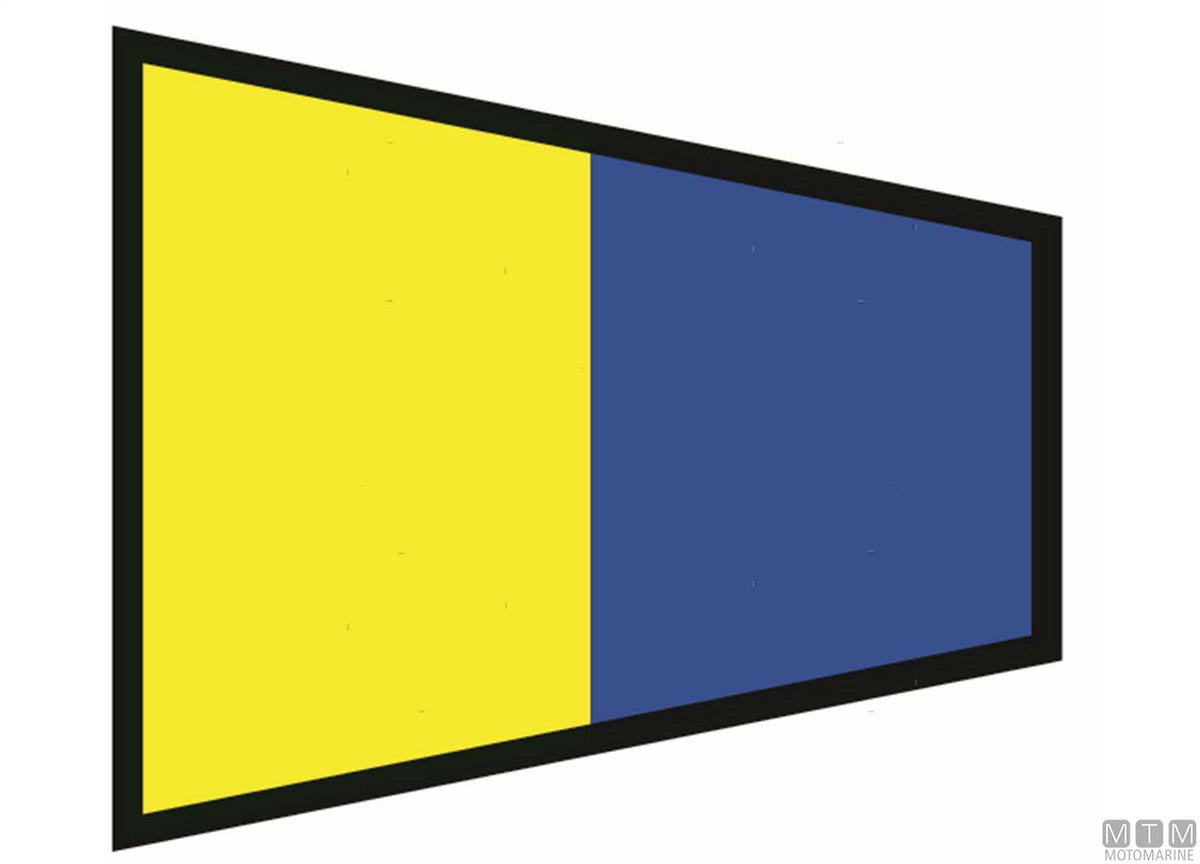 Signal flag 5 40x60 cm - original photo Motomarine Srl