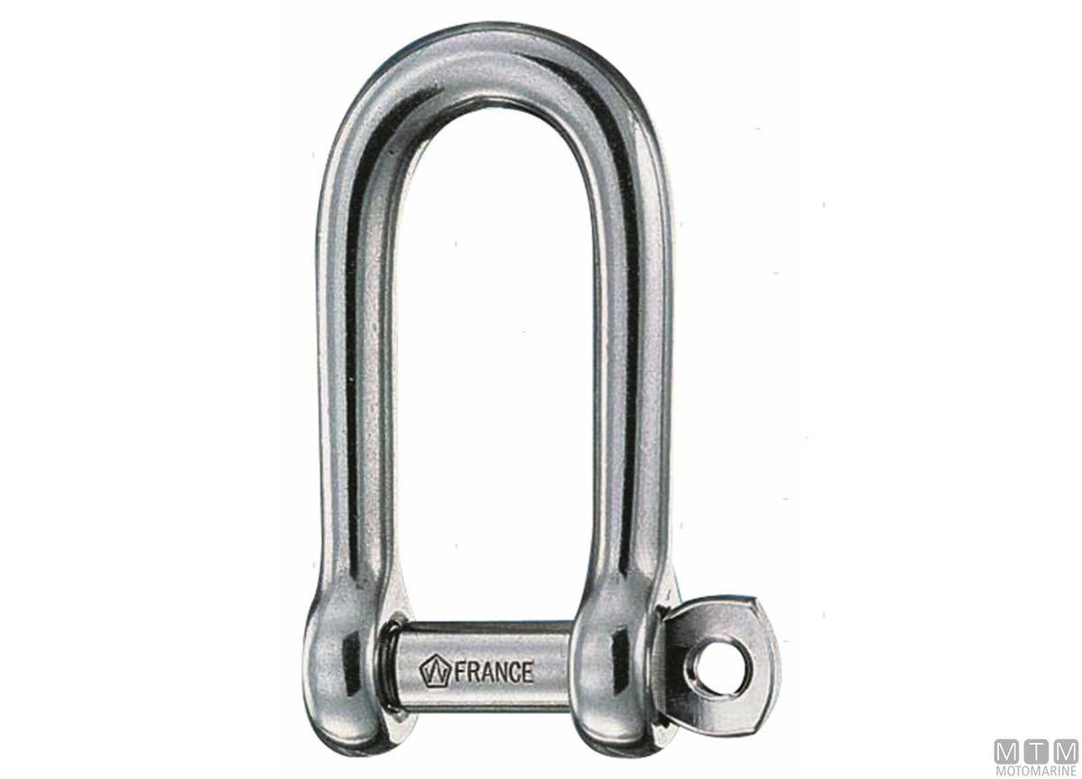 Wichard long shackle Ø6 mm captive pin stainless steel 316 - original photo Motomarine Srl