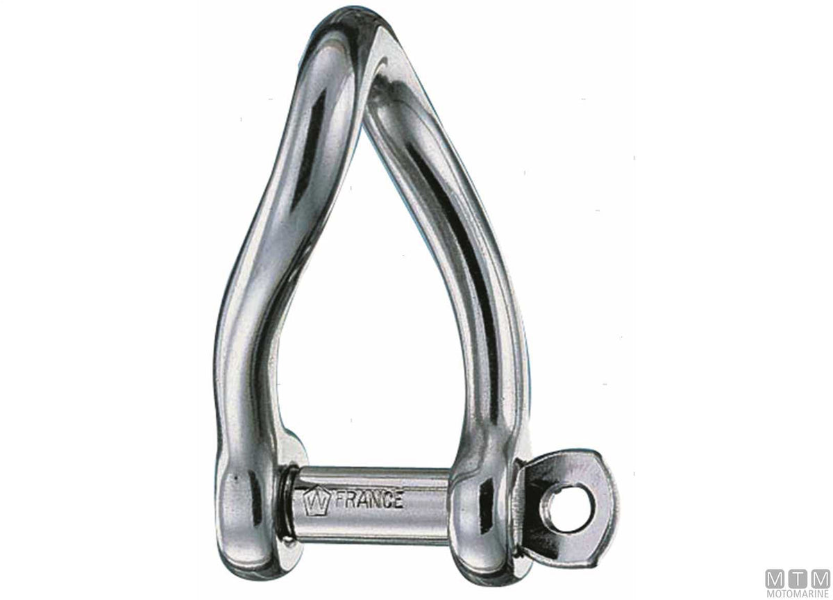 Wichard twisted shackle Ø5 mm captive pin stainless steel 316 - original photo Motomarine Srl