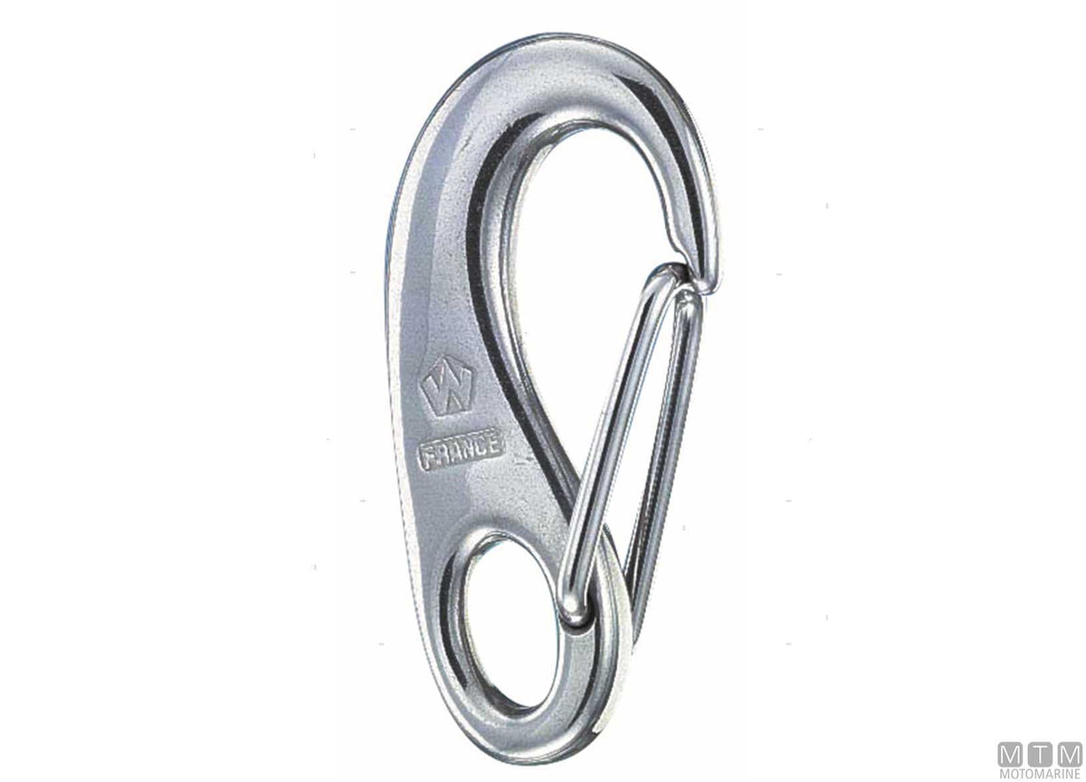 Wichard closed jib snap shackle Ø8 mm, 316 stainless steel - original photo Motomarine Srl