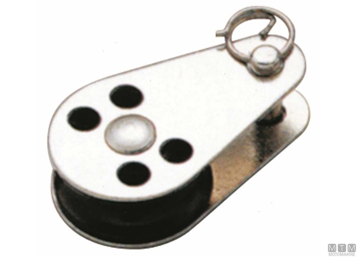 Small single block <6 mm with shackle - original photo Motomarine Srl