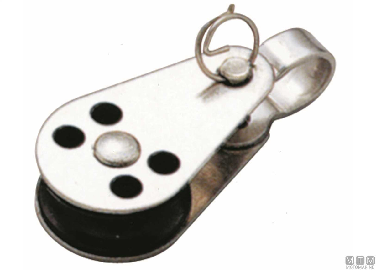 Small single block <6 mm with shackle - original photo Motomarine Srl
