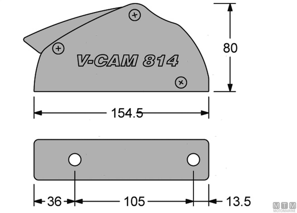 Triple stopper Antal V814 8/10 mm - original photo Motomarine Srl