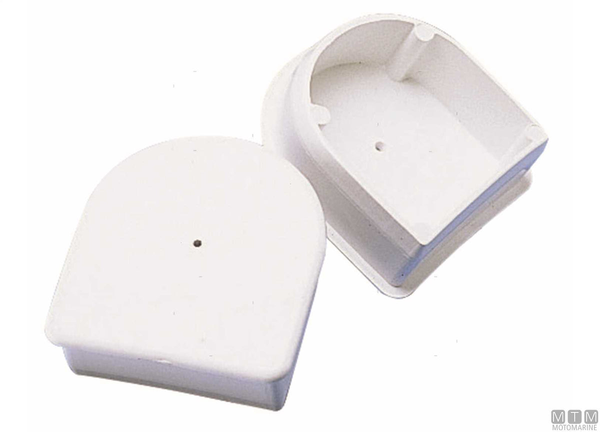 Pair of end caps for Dock Edge P-Type profile - original photo Motomarine Srl