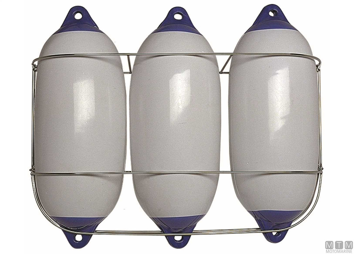 Classic triple fender holder Ø220 mm stainless steel 316 - original photo Motomarine Srl