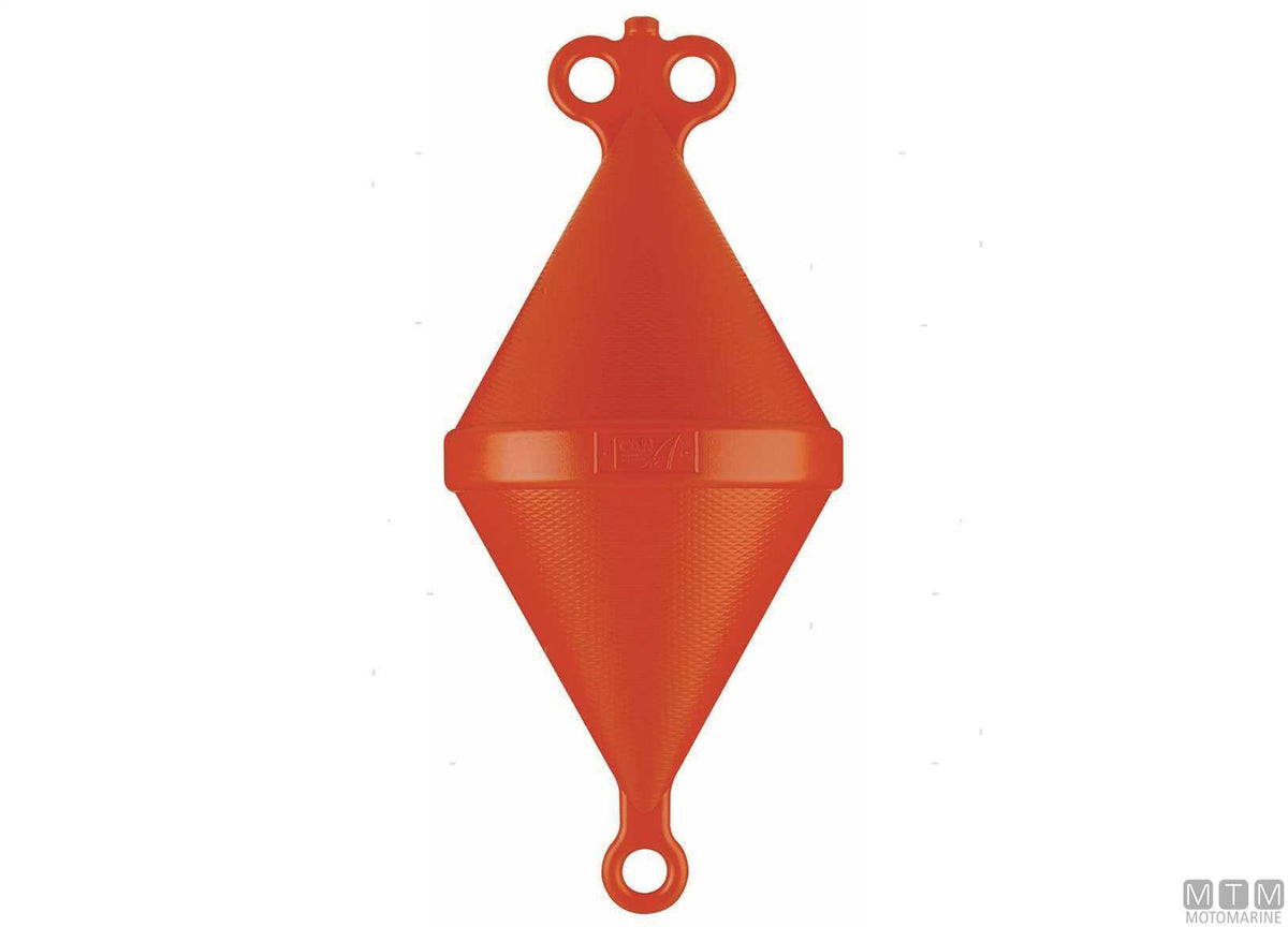 Biconical mooring buoy L white Ø32 cm H80 cm - original photo Motomarine Srl